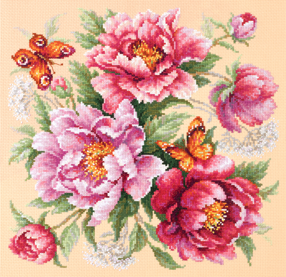 MAGIC NEEDLE 140-001 "Flower Magic. Peonies"