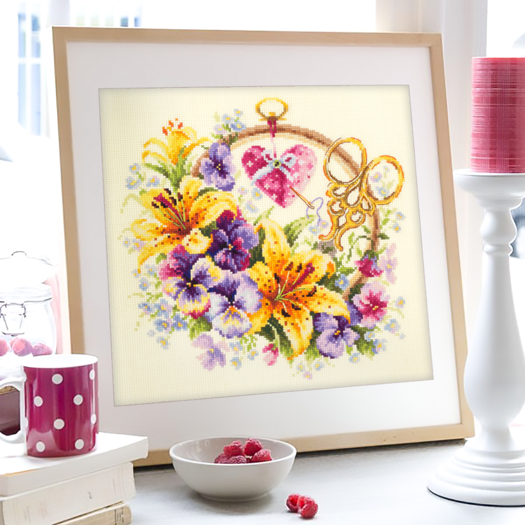 MAGIC NEEDLE 100-121"Lilies for Needlewoman"