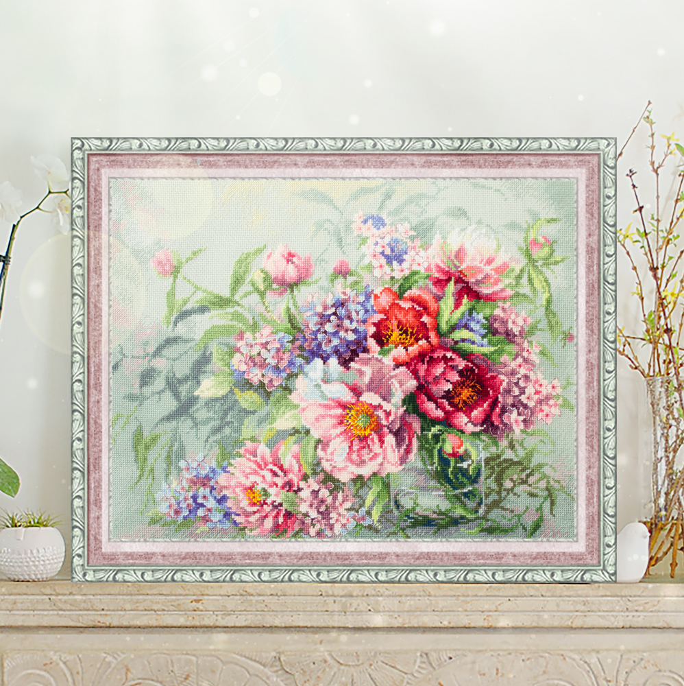 MAGIC NEEDLE 510-224 "Peonies and Hydrangeas"
