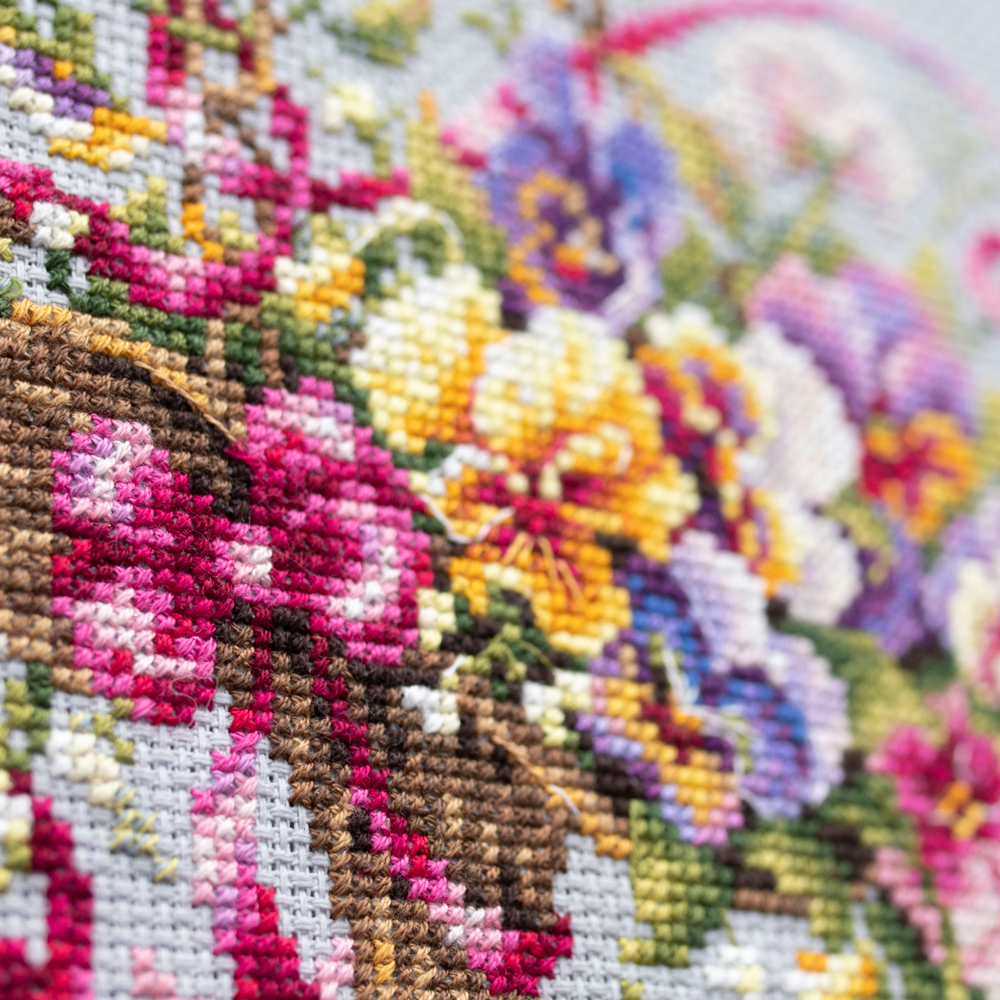 MAGIC NEEDLE 219-377 "Pansy Bouquet"