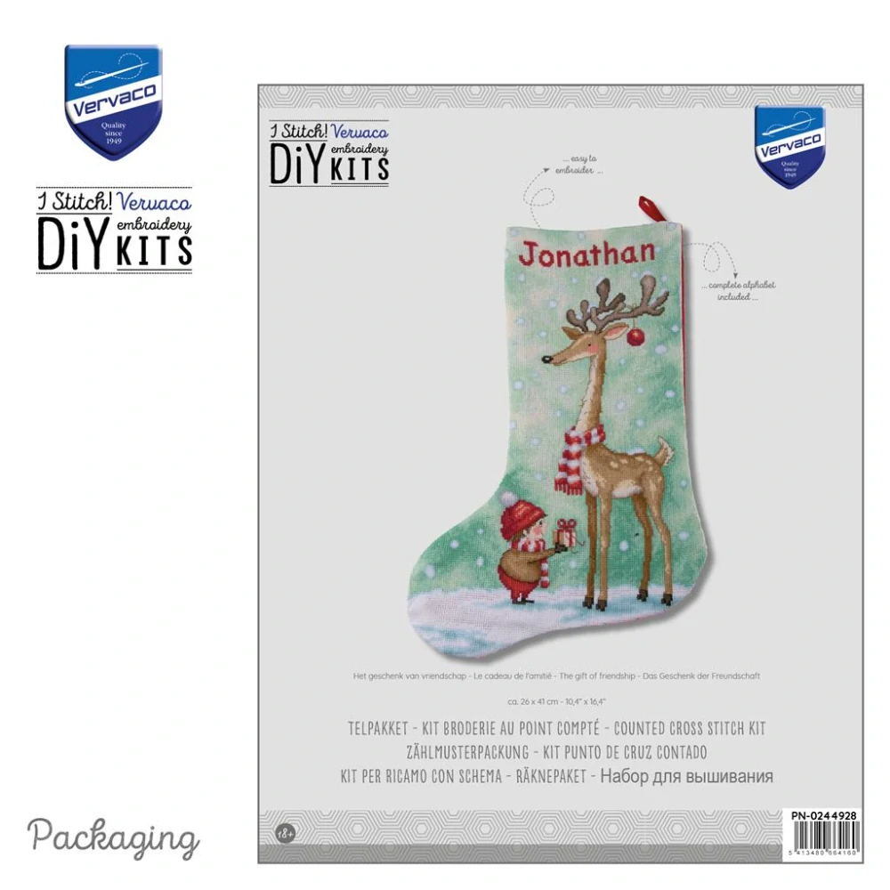 VERVACO Christmas stocking kit The gift of friendship PN-0244928