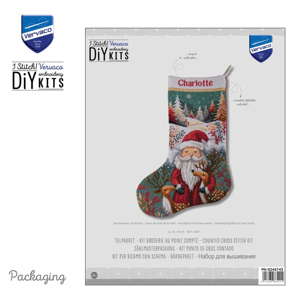VERVACO Christmas stocking kit Woodland Christmas wishes PN-0246743