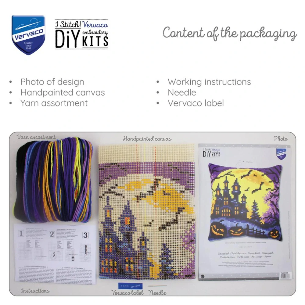 VERVACO cushion kit Halloween scene PN-0216238