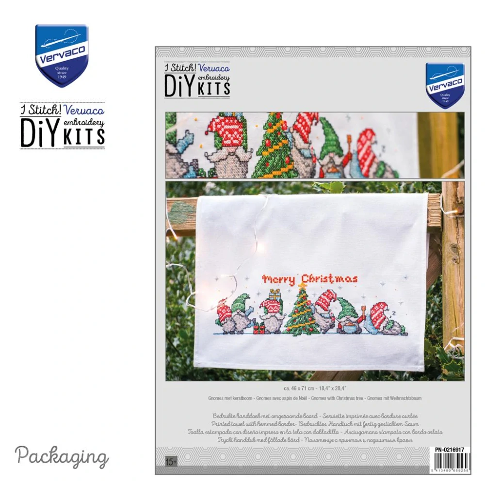 VERVACO Towel kit Gnomes with Christmas tree PN-0216917
