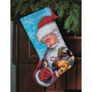 DIMENSIONS Santa and Toys Stocking