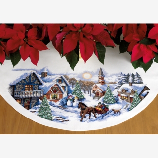 DIMENSIONS Sleigh Ride Tree Skirt